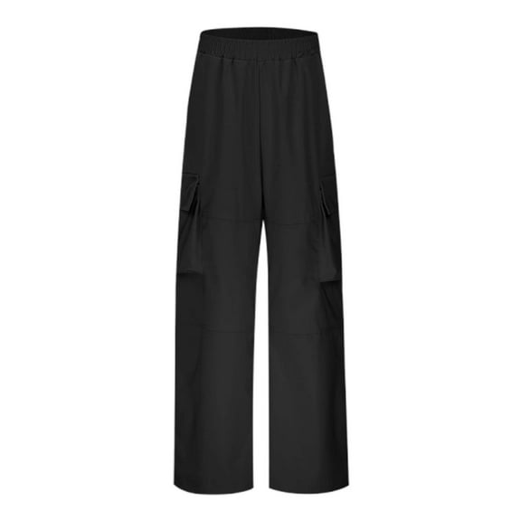 HXWCHs Durable Boys' Denim Jeans for Everyday Wear Boys Cargo Pants Elastic Waist Everyday Wear Outdoor Activities Loose Fit Multiple Pockets Casual Jogger for Kids Age 5 15 Black 11-12 Years