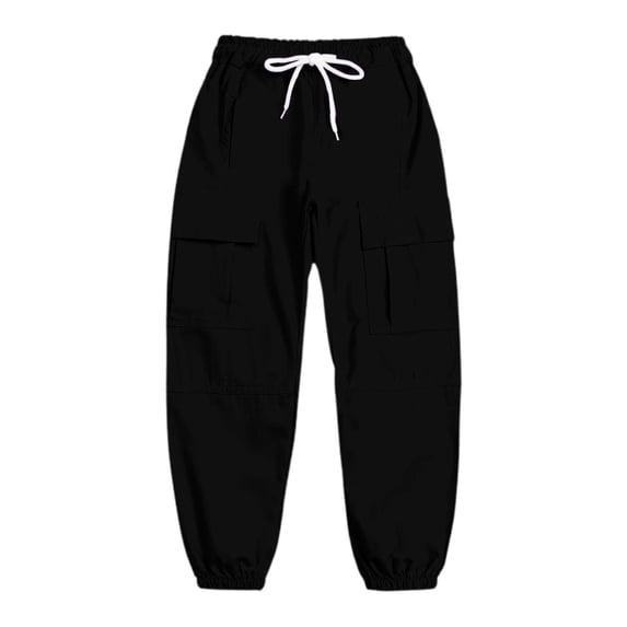HXWCHs Durable Boys' Denim Jeans for Everyday Wear Stylish Boys Cargo Pants Everyday Wear Comfortable Versatile Elastic Waist Easy Movement for Kids Black C