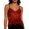 thumbnail image 1 of HXWCHs Elegant Stage Performance Camisole Sparkling Sequin Strap Vest for and Evening Party Wear M Red, 1 of 4