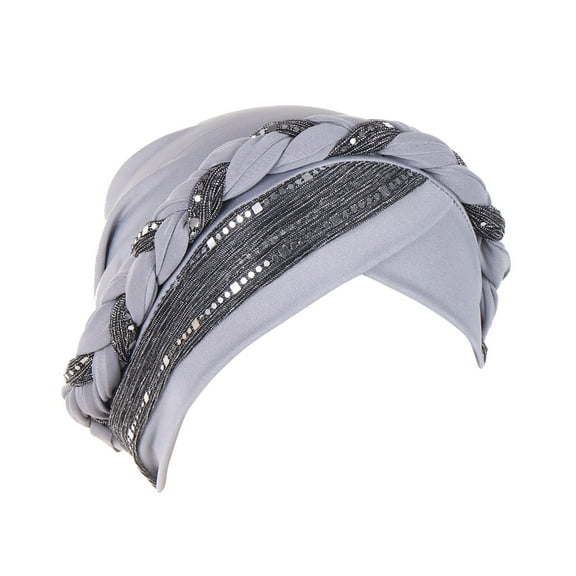 HXWCHs Ethnic Bohemian Floral Pleated Turban Headwrap Cover Hat for Women Stylish Hair Accessory G One Size