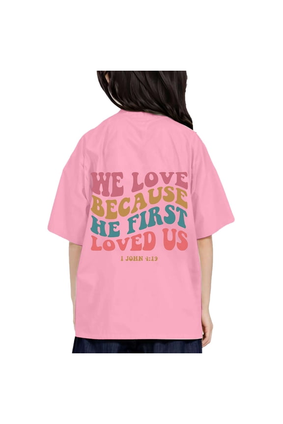 Girl's breathable quick - dry t - shirt Kids Graphic Tees Short Sleeve tops Round Neck Shirt for Girls and Boys Comfortable Playwear Casual Daily Outfits Pink 3-4 Years