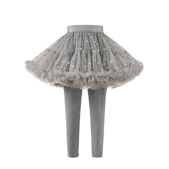 HXWCHs Girls Footless Leggings with Tutu Ruffle Skirt Stretchy Soft Comfortable Playwear Active Pantskirt for Toddler Kids Green 12-18 Months