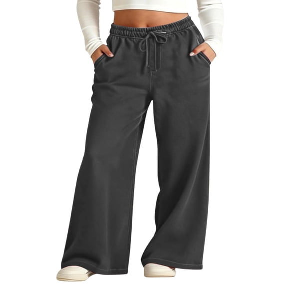 HXWCHs Girls Patterned Pants High Waist Wide Leg Denim Jeans for Stretchy Drawstring Comfortable Casual Loose Straight Trousers with Functional Pockets 4-5Years Grey