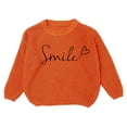 thumbnail image 1 of HXWCHs Girls' Ruffled Crewneck Sweater Knit Cute Fall School Outfit 2-3 Years Orange, 1 of 4
