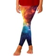 thumbnail image 1 of HXWCHs Girls Starry Sky Print Athletic Casual Pants Stretchy Slim Fit Leggings for Everyday Play and Wear 11-12 Years Dark Purple, 1 of 5