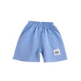 thumbnail image 1 of HXWCHs Girls Loose Fit Summer Elastic Waist Casual Play Shorts for toddlers Comfortable Breathable Kids Beach Daily Wear 18-24 Months Blue, 1 of 3