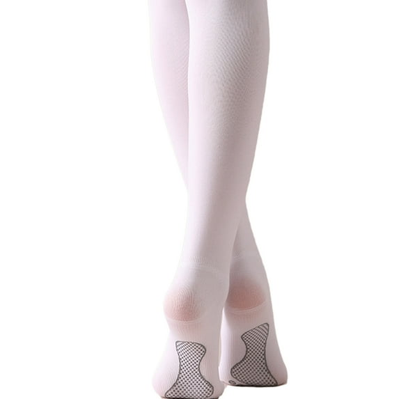 HXWCHs Girls' Thin Solid Color Ballet Tights with Non- Sole Pink 5-7 Years