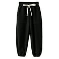 thumbnail image 1 of HXWCHs Girls' -lined winter cotton pants for Kids Active Athletic Warm Long Bottoms Comfortable Soft Trousers Black 4-5 Years, 1 of 5