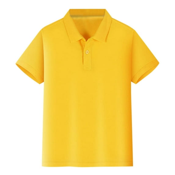 HXWCHs Girls sleeveless linen blend ruffled top Girls Short Sleeve Shirt Button Down top Comfortable Soft Blouse Casual Tee for toddler Youth Children Yellow 5-6 Years