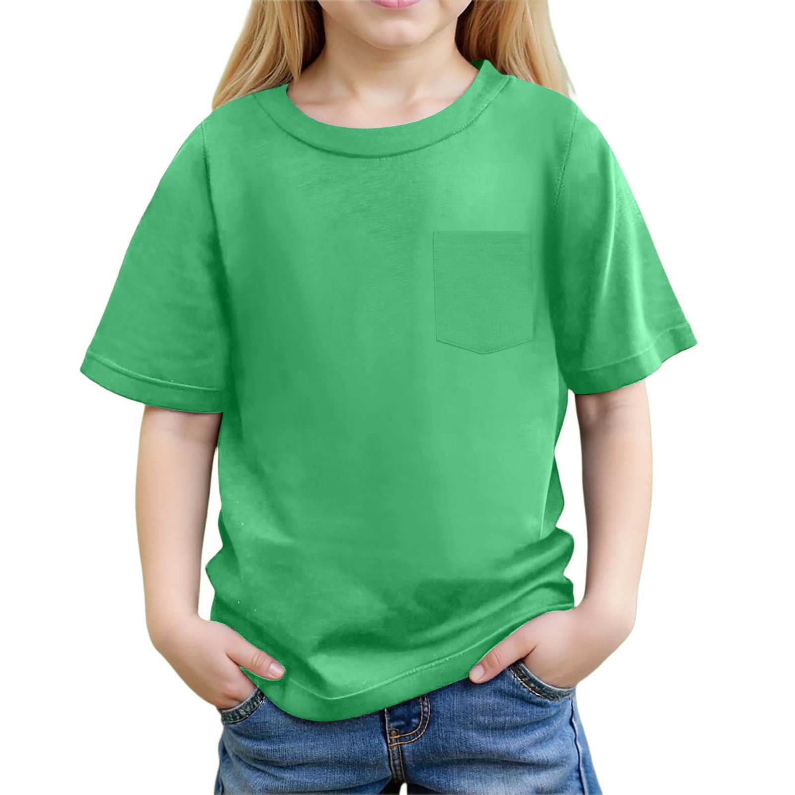 Summer Half Sleeve Casual Shirt Green For Baby Girls