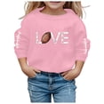 thumbnail image 1 of HXWCHs Girls' sweatshirts Unisex Kids Long Sleeve Graphic Pullover Soft Round Neck Sweatshirt top for Children Pink 4-5 Years, 1 of 5