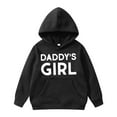 thumbnail image 1 of HXWCHs Girls' sweatshirts available Girls Casual Fashion Cute Letter Print Sweatshirt College Style Pullover with Pocket Black 8-10Years, 1 of 4