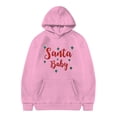 thumbnail image 1 of HXWCHs Girls' sweatshirts available Girls Christmas Snowflake Hoodie Winter Warm Xmas Print Pullover Sweatshirt for Holiday Season Pink 12-13 Years, 1 of 5