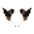thumbnail image 1 of HXWCHs Halloween Accessories Furry Bat Ears Headband Cute Hair Accessory 2026 Cosplay Size: One Size Brown, 1 of 2
