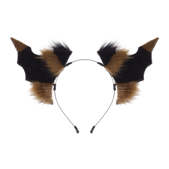 HXWCHs Halloween Accessories Furry Bat Ears Headband Cute Hair Accessory 2026 Cosplay Size: One Size Brown