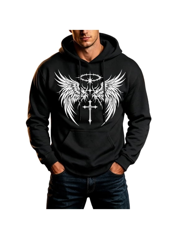 Halloween Hooded Sweaters for Men, Gothic Fashion Hoodies Size: S
