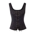 thumbnail image 1 of HXWCHs Halloween Women Vest Cosplay Waistcoat Halloween Gothic Bodice Size: XL Black, 1 of 7