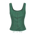 thumbnail image 1 of HXWCHs Halloween Women Vest Cosplay Costume Waistcoat Halloween Gothic Medieval Bodice Size: XXXL Green, 1 of 7