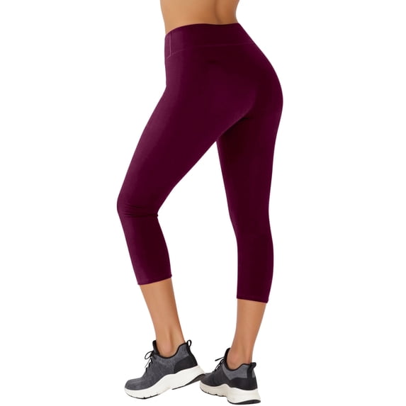 HXWCHs Junior's Bootcut Yoga Pants 4 Pockets High Waist Tummy Control Pants Purple M
