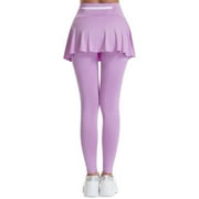 HXWCHs Junior's Foldover Bootcut Yoga Pants Comfy Lounge Active Pants Purple XL