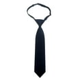 thumbnail image 1 of HXWCHs Korean Japanese Style Preppy Bow Tie Fashion Accessory for Girls Kids School No Tie Easy Pull Solid Short Design Blue, 1 of 3