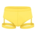 thumbnail image 1 of HXWCHs Men's Athletic Underwea Thin Ice Silk Summer Low Waist Men's Underwear Briefs Comfortable Design for Night Club Wear Yellow XL, 1 of 3