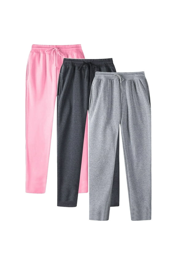 Men's Casual Hop Track Pants with Lace Up Design and Secure Pocket for Workout Comfort 3PCS S Pink