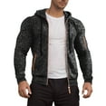 thumbnail image 1 of HXWCHs Men's College Style Hoodie Men's athletic Casual Knitted Zip Up Hoodie Sweatshirt with Drawstring for Outdoor Training and Workout Activities Dark Gray L, 1 of 6