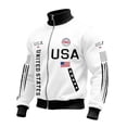 thumbnail image 1 of HXWCHs Men's Independence Day Themed Casual Zip Up Long Sleeve Hoodless Sweatshirt for Patriotic Style and Comfort XL White, 1 of 3