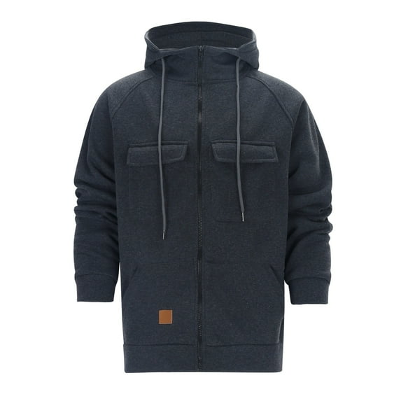 HXWCHs Men's Lounge Hoodie for Home Men's Casual Hooded Pullover Streetwear Jacket Long Sleeve Lightweight Comfortable Daily Wear Sweatshirt with Multiple Pockets Grey M