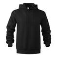 thumbnail image 1 of HXWCHs Men's Lounge Hoodie for Home Men's Casual Solid Color Hooded Sweater Long Sleeve Pullover Knit Warm Winter Fashion top Black XXL, 1 of 5