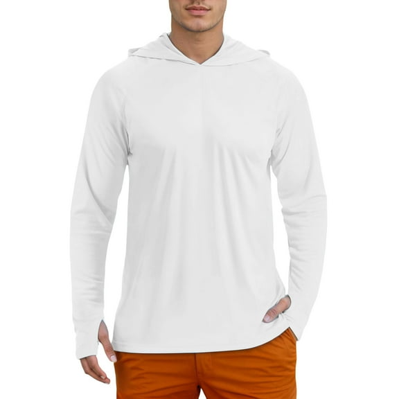 HXWCHs Men's Outdoor Hiking Hoodie Men's Lightweight Summer Hoodie Raglan Sleeve Pullover Breathable Comfort Streetwear Casual Daily Wear White XL