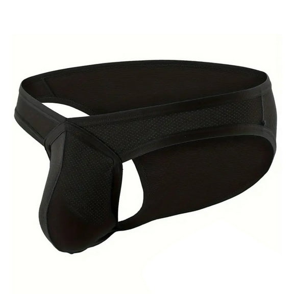 HXWCHs Men's Soft Stretch Underwear Breathable Low Rise Mens Underwear Soft Mesh Transparent Trunk Briefs Comfortable Daily Wear Shorts for Gentlemen Black L