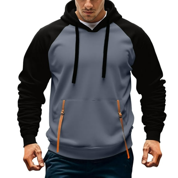 HXWCHs Men's Summer Lightweight Hoodie Men's Casual Solid Color Pullover Hoodie Streetwear Comfortable Drawstring Sweatshirt for All Seasons Grey XXL