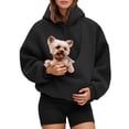 thumbnail image 1 of HXWCHs Oversized Women's Sweatshirt Featuring Front Pocket Pouch For Carrying And Small XXL Black, 1 of 7