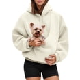 thumbnail image 1 of HXWCHs Oversized Women's Sweatshirt Featuring Front Pocket Pouch For Carrying And Small XXL White, 1 of 7