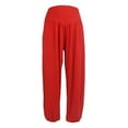 thumbnail image 1 of HXWCHs Plus Size Solid Classic Pants Womens Dance Yoga Pants Soft Elastic Loose Fit Casual Sports Trousers for Comfortable Wear XXL Red, 1 of 2