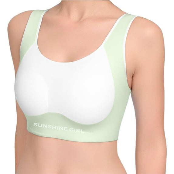 HXWCHs Pre-Teen First Bra - Organic Cotton Seamless Soft Cup Undergarment for Developing Girls 12-15 Years Green