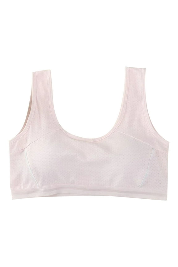 Pre-Teen Seamless Cotton Training Bra (8-12 Years) - Comfortable Breathable Undergarment 12-15 Years Pink