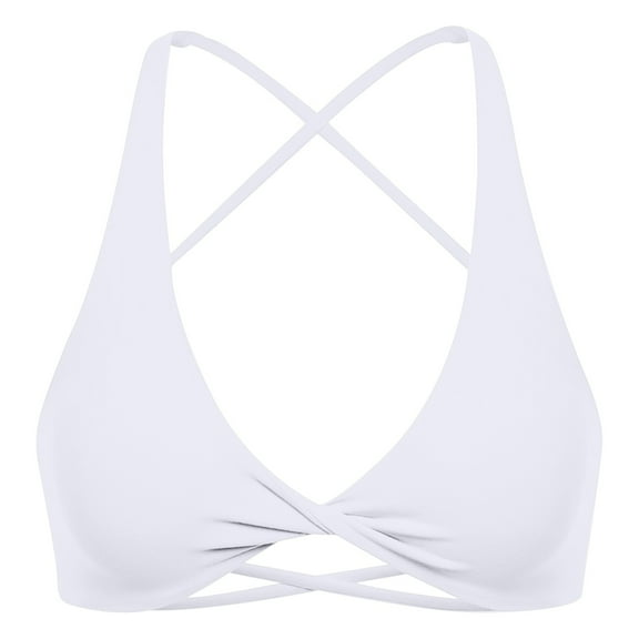 HXWCHs Seamless Yoga Bras for a Smooth Fit Women's Seamless Yoga Bra Supportive Athletic Underwear Vest for Fitness Workout Comfort White S