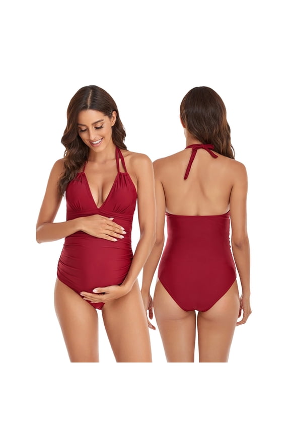 Sequin Dress Maternity Swimwear for Comfortable Supporting Bathing with Adjustable Straps and Full Coverage Design M