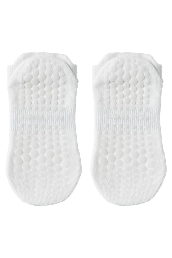 Spring Summer Yoga Sports Socks for Women Non- Silicone Grip Running Mesh Breathable Boat Footwear One Size White