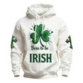 thumbnail image 1 of HXWCHs St Patrick's Day Graphic Hooded Sweatshirt Irish Green Pullover Jacket for Holiday Casual Celebration M White, 1 of 3