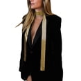 thumbnail image 1 of HXWCHs Stylish Rhinestone Punk Tie for Women Elegant Long Sparkling Necktie for Party Prom Wedding and Events One Size Gold, 1 of 4