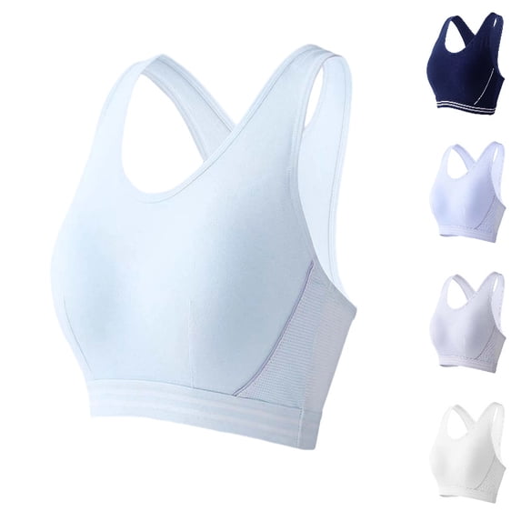HXWCHs Supportive Sports Bras for Seamless Racerback Girls Training Bra No Underwire Breathable Comfortable Bralette Size: 12-13 Years Mint Green
