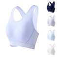 thumbnail image 1 of HXWCHs Supportive Sports Bras for Seamless Racerback Girls Training Bra No Underwire Breathable Comfortable Bralette Size: 14-15Years Light Blue, 1 of 7