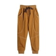 thumbnail image 1 of HXWCHs Toddler Boys Girls Active Jogger Sweatpants Kids Casual Athletic Pull On Pants with Pockets Comfortable Stretchy Playwear Brown 13-14 Years, 1 of 4