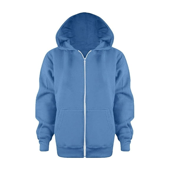 HXWCHs Toddler Boys' Long Sleeve New Edition Denim Hoodie, Soft Warm Casual Sweatshirt Blue 5-6 Years