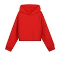 thumbnail image 1 of HXWCHs Trendy girls' graphic sweatshirt Girls Long Sleeve Hooded Pullover with Prints Warm Sweatshirt for toddler and Kid Outerwear Red 9-10 Years, 1 of 5