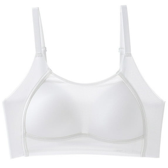 HXWCHs Tween Adjustable Cotton Bralette - Hypoallergenic Soft Cup Undergarment for Sleep & Casual Wear 17-18 Years White